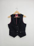 Vorschaubild 2 von Damen Weste Gr. 40 Schwarz Modern Baumwolle