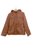 Vorschaubild 1 von Damen Kunstlederjacke mit Kapuze Braun Gr. 40/L Modern