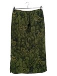Vorschaubild 1 von Linea V Damen A-Linienrock Gr. 40 Grün Blumenmuster Feminin Maxirock