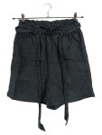 Vorschaubild 1 von Damen Shorts Gr. 34 Grau Leinen Paperbag Kurze Hose Sommer Casual