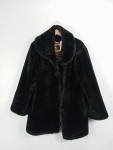 Vorschaubild 2 von Damen Kunstpelzmantel Gr. 36 Schwarz Elegant Fellmantel
