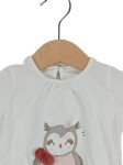 Vorschaubild 4 von Mädchen Langarmshirt Gr. 67/68 Weiß Charmant Eulenmotiv
