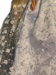 Vorschaubild 2 von Mädchen Kleid Puppenkleidung Blumenmuster Glitzer Weiß