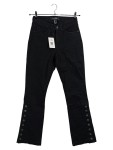 Vorschaubild 1 von Damen Jeans Bootcut Schwarz Gr. 36 mit Knopfleiste Casual