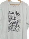 Vorschaubild 2 von T-Shirt Damen Gr. 52/6XL Grün Baumwolle Schriftzug Casual Kurzarm