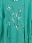 Vorschaubild 3 von T-Shirt Damen Türkis Gr. 54/7XL Baumwolle Modal Schriftzug Casual