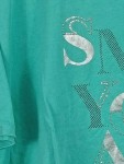 Vorschaubild 4 von T-Shirt Damen Türkis Gr. 54/7XL Baumwolle Modal Schriftzug Casual