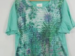 Vorschaubild 2 von Curve Damen T-Shirt Grün Blumenmuster Gr. 50/5XL Casual