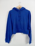 Vorschaubild 2 von Kapuzenpullover Damen Blau Gr. 36/S Baumwolle Uni Casual Sportlich