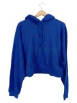 Vorschaubild 1 von Kapuzenpullover Damen Blau Gr. 36/S Baumwolle Uni Casual Sportlich