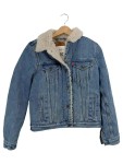 Vorschaubild 1 von Damen Jeansjacke Sherpa-Futter Blau Gr. S