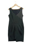 Vorschaubild 1 von Damen Businesskleid Gr. 38 Grau Kariert Elegant Herbst Winter