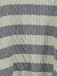 Vorschaubild 2 von Kinder Pullover Strickpullover Zopfmuster Gestreift Grau Gr. 152