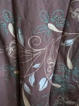Vorschaubild 7 von Damen Langarmshirt Gr. 40/L Braun Blumenprint Stickerei