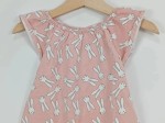 Vorschaubild 3 von Mädchen Freizeitkleid Gr. 86 Pink mit Hasenmuster Baumwolle