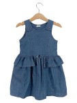 Vorschaubild 1 von Jeanskleid Kinder Gr. 92 Blau Baumwolle Elasthan Uni Casual Frühjahr/Sommer
