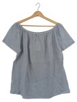 Vorschaubild 1 von Damen T-Shirt Oberteil Blau Gr. 40/L Casual Baumwolle