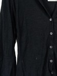 Vorschaubild 3 von Hemdbluse Damen Gr. 38/M Schwarz Baumwolle Uni Casual 3/4-Arm Knopf