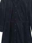 Vorschaubild 2 von Blusenkleid Damen Schwarz Gr. 38 Baumwolle Uni Casual Freizeit Knopf