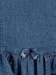 Vorschaubild 2 von Jeanskleid Kinder Gr. 92 Blau Baumwolle Elasthan Uni Casual Frühjahr/Sommer