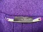 Vorschaubild 4 von Klassischer Mantel Damen Gr. 40/L Lila Wolle Uni 3/4-Arm Alltag Knopf