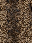 Vorschaubild 3 von Damen Übergangsmantel 38/M Braun Leo-Look Animal-Print Doppelreiher
