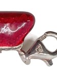 Vorschaubild 4 von Charm Anhänger Handtasche Rot Sterlingsilber Emaille Damen