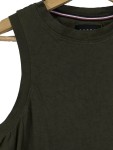 Vorschaubild 2 von Unterhemd Herren Oliv Gr. S Baumwolle Uni Basic Ärmellos Casual Logo