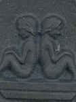 Vorschaubild 2 von Kettenanhänger Zwillinge Damen Schwarz Metall Halbedelstein