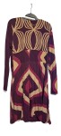 Vorschaubild 3 von Damen Freizeitkleid Langarm Muster Lila Gr. 42;XL Farbenfroh