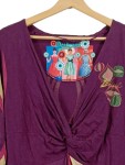 Vorschaubild 2 von Damen Freizeitkleid Langarm Muster Lila Gr. 42;XL Farbenfroh