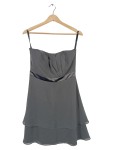 Vorschaubild 1 von Cocktailkleid Damen Grau Gr. 40/L Polyester Uni Elegant Ärmellos