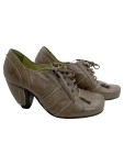 Vorschaubild 1 von Damen Schnürschuhe Gr. 40 Braun Vintage Leder Halbschuhe Absatz