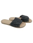 Vorschaubild 1 von Damen Pantoletten Espadrilles Gr. 40 Schwarz Casual Geflochten