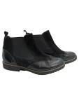 Vorschaubild 1 von Stiefeletten Damen Gr. 41 Schwarz Leder Slip-On 3 cm Casual Freizeit Uni