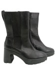 Vorschaubild 1 von Damen Stiefel Gr. 40 Schwarz Modern Plateauabsatz Reißverschluss