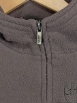 Vorschaubild 3 von Kinder Fleecejacke mit Kapuze Braun Gr. 164