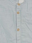 Vorschaubild 2 von Freizeithemd Kinder Blau Gr. 110 Baumwolle Uni Casual Langarm Knopfleiste