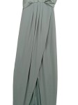 Vorschaubild 5 von Maxikleid Damen Festlich Party Kleid Ärmellos Grün Gr. 38 M Raffungen