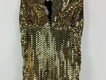 Vorschaubild 8 von Damen Abendkleid Pailletten Gold Gr. 40/L Glamourös Party