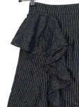 Vorschaubild 2 von Minirock Damen Schwarz Gr. 34/XS Baumwolle Metallfaser Gestreift