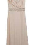 Vorschaubild 2 von Damen Abendkleid Rosa Gr. 36 Elegant Pailletten Maxikleid Ärmellos