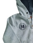Vorschaubild 2 von Kinder Kapuzenpullover Jungen Gr. 104 Grau Logo-Print Freizeit