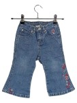 Vorschaubild 1 von Bootcut Jeans Kinder Blau Gr. 86 Baumwolle Blumenmuster Casual Freizeit