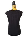 Vorschaubild 3 von Unterhemd Damen Schwarz Gr. L Baumwolle Elasthan Uni Basic Alltag