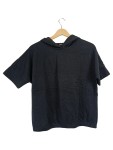Vorschaubild 1 von Kapuzenpullover Damen Schwarz Gr. 36/S Baumwolle Polyester Uni Casual