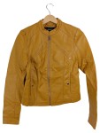 Vorschaubild 1 von Damen Kunstlederjacke Bikerjacke Gelb Gr. 36/S Modisch