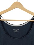 Vorschaubild 4 von Unterhemd Damen Schwarz Gr. L Baumwolle Elasthan Uni Basic Alltag