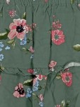 Vorschaubild 2 von Damen Minirock Gr. 32 Grün mit Blumenmuster Feminin