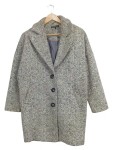 Vorschaubild 1 von Übergangsmantel Damen Grau Meliert Gr. 34/XS Wolle Polyester